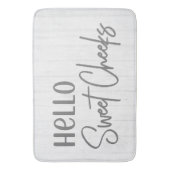 ファームハウス素朴ハロースウィートチークホワイトウッド バスマット (正面縦)