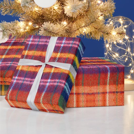 ファームハウス素朴バッファロープレイドギフト ラッピングペーパー (クリスマス)