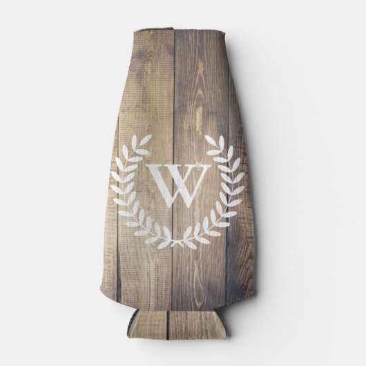 ファームハウス素朴バーンウッドローレルイニシャルレター ボトルクーラー (正面)