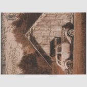 ファームハウス素朴バーンヴィンテージカーデクページ 薄葉紙 (正面)