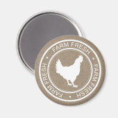 ファームハウス素朴ファームフレッシュホワイトヘンバフェイクラップ マグネット (正面/裏面)