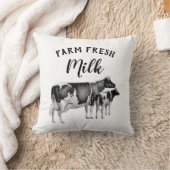 ファームハウス素朴ファームフレッシュミルクカウカーフ |白 クッション (ブランケット)