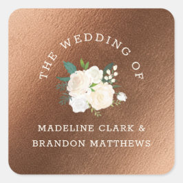 ファームハウス素朴フレッシュカントリー結婚コッパー スクエアシール