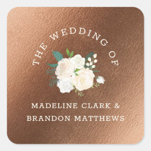 ファームハウス素朴フレッシュカントリー結婚コッパー スクエアシール
