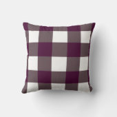 ファームハウス素朴ブラックベリーバッファロープレイドスクエア クッション (裏面)
