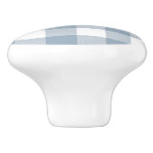 ファームハウス素朴ブルーグレーバッファロープレイドスクエア セラミックノブ (側面)