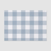 ファームハウス素朴ブルーグレーバッファロープレイドスクエア 薄葉紙 (正面)