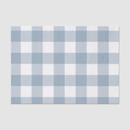 ファームハウス素朴ブルーグレーバッファロープレイドスクエア 薄葉紙