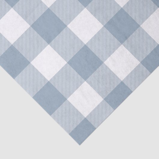 ファームハウス素朴ブルーグレーバッファロープレイドスクエア 薄葉紙 (詳細)