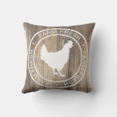 ファームハウス素朴ヘンチキンファームフレッシュラベル クッション (裏面)