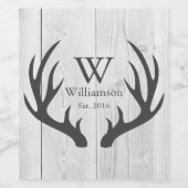 ファームハウス素朴ホワイトウッドグレーディアー〔雄ジカの〕枝角 ワインラベル (シングルラベル)