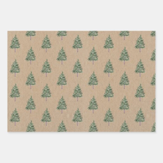 ファームハウス素朴ラッピングクラフトクリスマス紙 ラッピングペーパーシート (正面3)