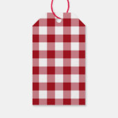ファームハウス素朴レッドチェックメリークリスマス ギフトタグ (裏面)
