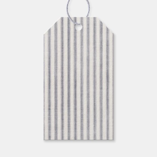 ファームハウス素朴ヴィンテージチキングストライプ ギフトタグ (正面)