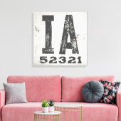 ファームハウス素朴州ジップコードアイオワ キャンバスプリント (インサイチュ (リビング))