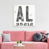 ファームハウス素朴州ジップコードアラバマ キャンバスプリント (インサイチュ (リビング))