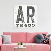 ファームハウス素朴州ジップコードアーカンソー キャンバスプリント (インサイチュ (リビング))