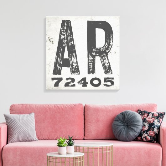 ファームハウス素朴州ジップコードアーカンソー キャンバスプリント (インサイチュ (リビング))