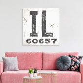 ファームハウス素朴州ジップコードイリノイ キャンバスプリント (インサイチュ (リビング))