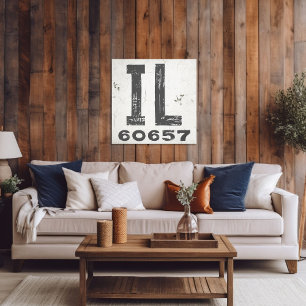 ファームハウス素朴州ジップコードイリノイ キャンバスプリント