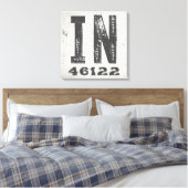 ファームハウス素朴州ジップコードインディアナ キャンバスプリント (インサイチュ (寝室))
