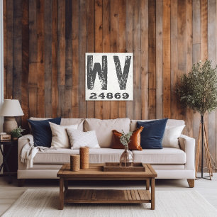 ファームハウス素朴州ジップコードウェストバージニア キャンバスプリント