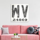 ファームハウス素朴州ジップコードウェストバージニア キャンバスプリント (インサイチュ (リビング))