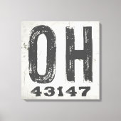 ファームハウス素朴州ジップコードオハイオ キャンバスプリント (正面)