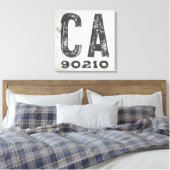 ファームハウス素朴州ジップコードカリフォルニア キャンバスプリント (インサイチュ (寝室))