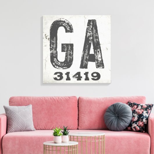 ファームハウス素朴州ジップコードグルジア キャンバスプリント (インサイチュ (リビング))