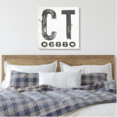 ファームハウス素朴州ジップコードコネチカット キャンバスプリント (インサイチュ (寝室))