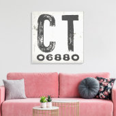 ファームハウス素朴州ジップコードコネチカット キャンバスプリント (インサイチュ (リビング))