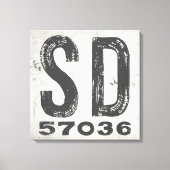 ファームハウス素朴州ジップコードサウスダコタ キャンバスプリント (正面)