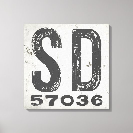 ファームハウス素朴州ジップコードサウスダコタ キャンバスプリント (正面)