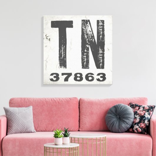 ファームハウス素朴州ジップコードテネシー キャンバスプリント (インサイチュ (リビング))