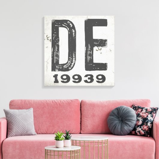 ファームハウス素朴州ジップコードデラウェア キャンバスプリント (インサイチュ (リビング))