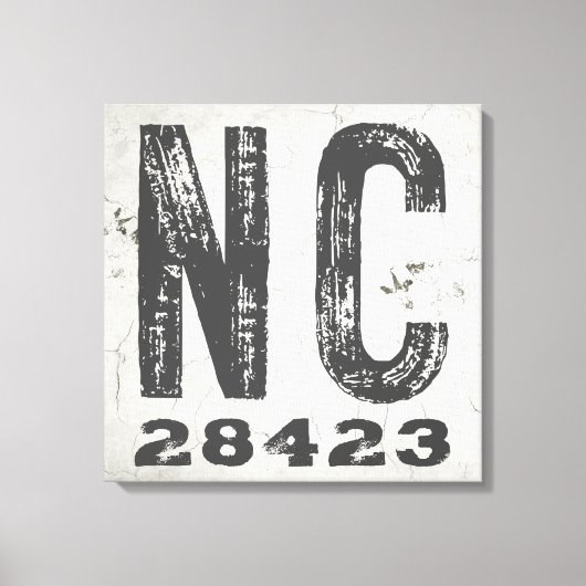 ファームハウス素朴州ジップコードノースカロライナ キャンバスプリント (正面)