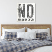 ファームハウス素朴州ジップコードノースダコタ キャンバスプリント (インサイチュ (寝室))