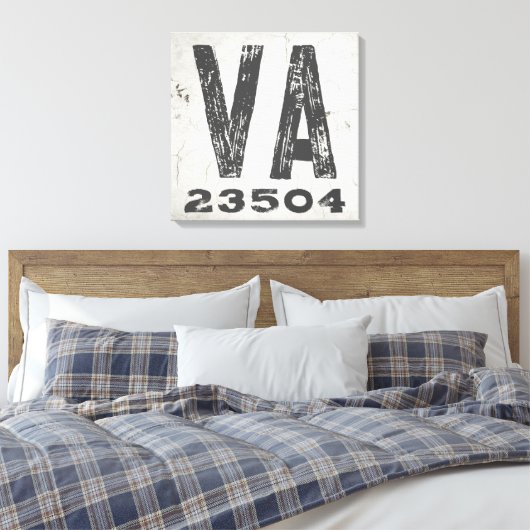 ファームハウス素朴州ジップコードバージニア キャンバスプリント (インサイチュ (寝室))