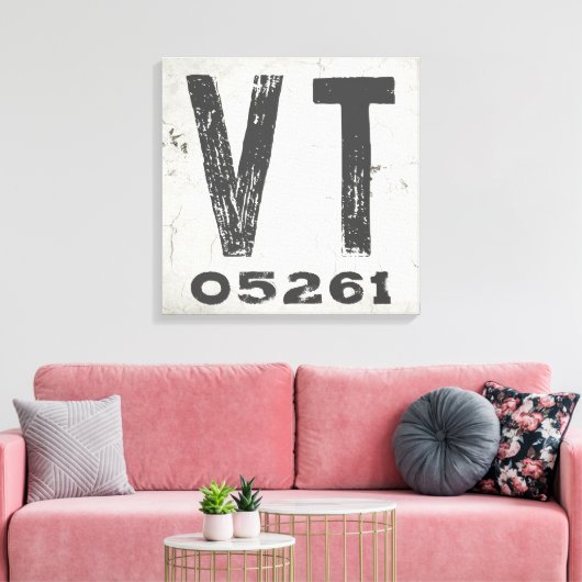 ファームハウス素朴州ジップコードバーモント キャンバスプリント (インサイチュ (リビング))