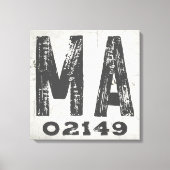 ファームハウス素朴州ジップコードマサチューセッツ キャンバスプリント (正面)