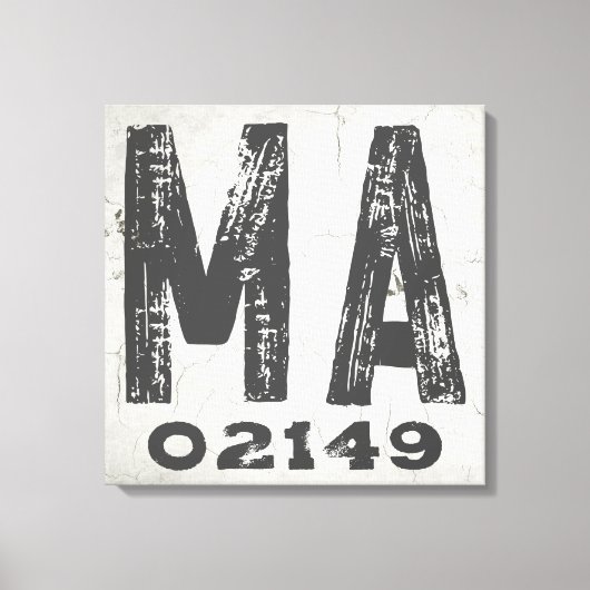 ファームハウス素朴州ジップコードマサチューセッツ キャンバスプリント (正面)