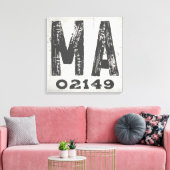 ファームハウス素朴州ジップコードマサチューセッツ キャンバスプリント (インサイチュ (リビング))