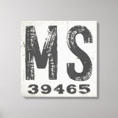 ファームハウス素朴州ジップコードミシシッピ キャンバスプリント (正面)