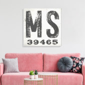 ファームハウス素朴州ジップコードミシシッピ キャンバスプリント (インサイチュ (リビング))