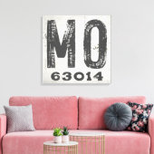 ファームハウス素朴州ジップコードミズーリ キャンバスプリント (インサイチュ (リビング))