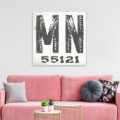 ファームハウス素朴州ジップコードミネソタ キャンバスプリント (インサイチュ (リビング))