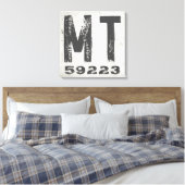 ファームハウス素朴州ジップコードモンタナ キャンバスプリント (インサイチュ (寝室))