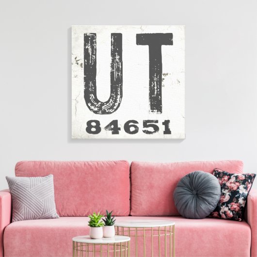 ファームハウス素朴州ジップコードユタ キャンバスプリント (インサイチュ (リビング))