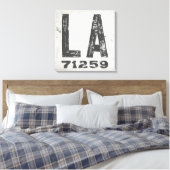 ファームハウス素朴州ジップコードルイジアナ キャンバスプリント (インサイチュ (寝室))